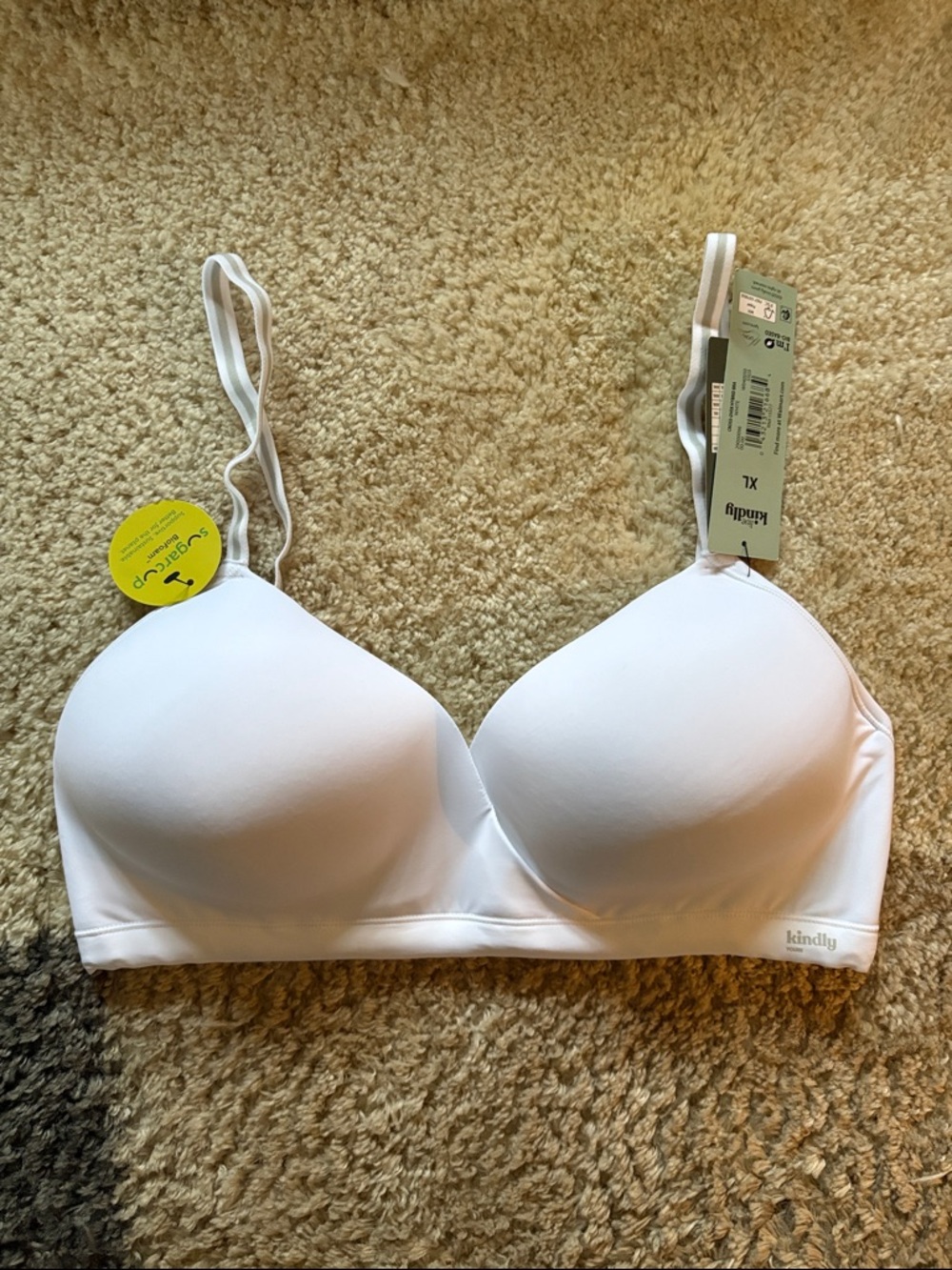 KINDLY YOURS White Padded Seamless Bra XL. NWT